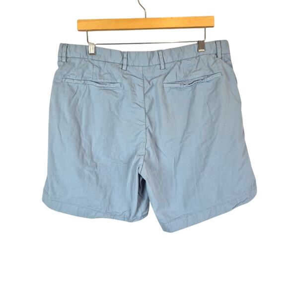 Theory Shorts Mens 36 Chino Blue Casual Summer Preppy Pockets Beach Flat Front - Picture 2 of 13